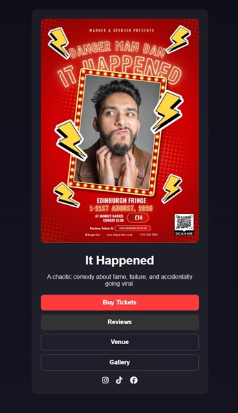 Example Fringe landing page